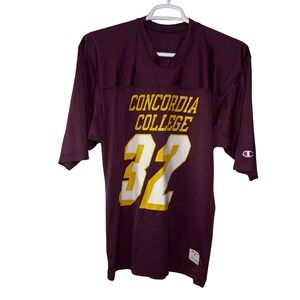 VTG 80s Champion Concordia College Jersey Men's Medium Football Maroon USA Made